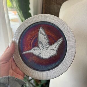 Hummingbird‎ hot plate Raku Pottery